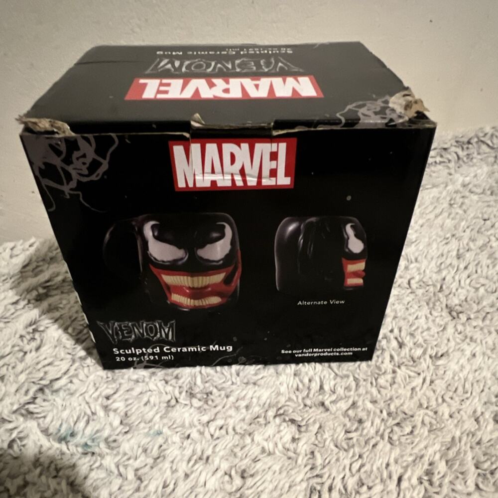 Marvel Venom Sculpted Ceramic Mug 20 fl oz Figural Decorated Hand Wash